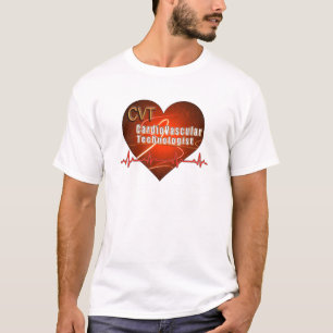 Camiseta Tecnólogo cardiovascular do LOGOTIPO do CORAÇÃO