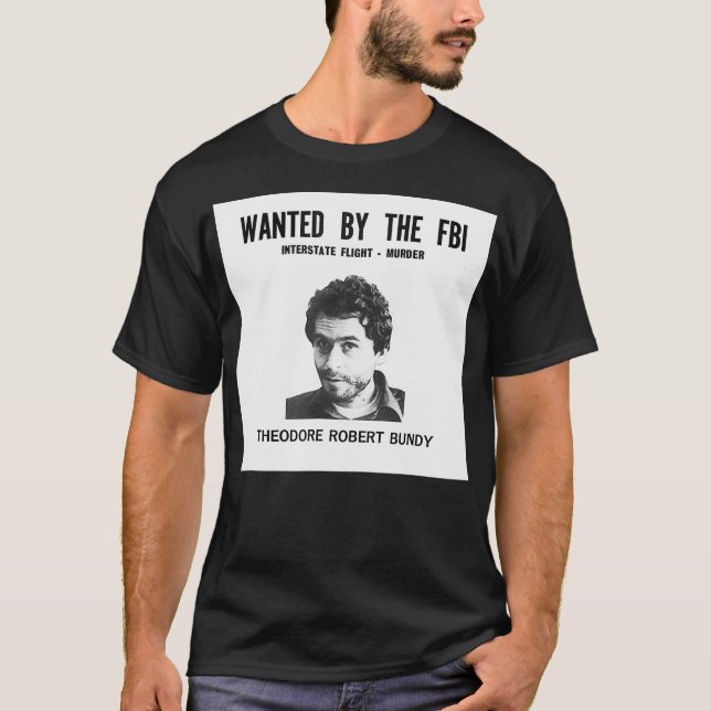 Camiseta Ted Beetle Serial Killer True Crime Bundy Queria  (Frente)
