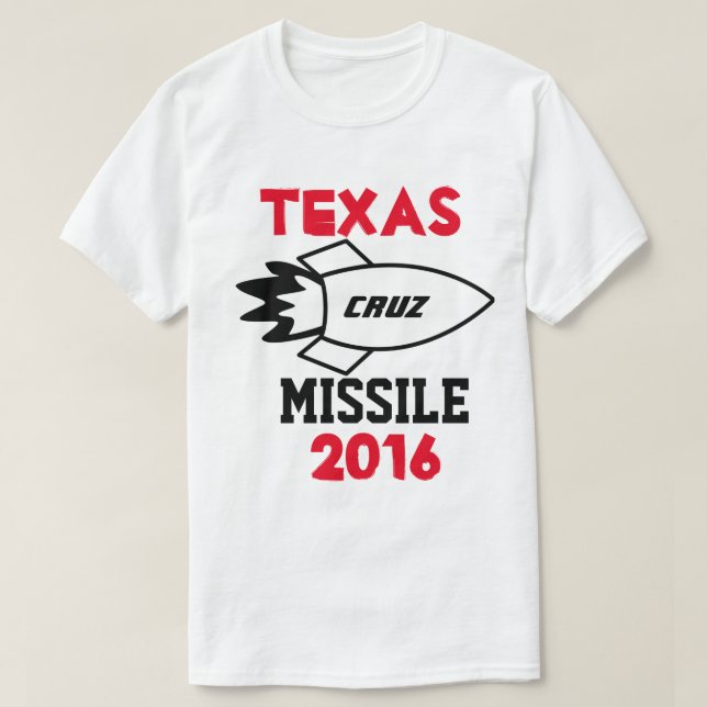 Camiseta Ted Cruz para o presidente 2016. Míssil de (Frente do Design)