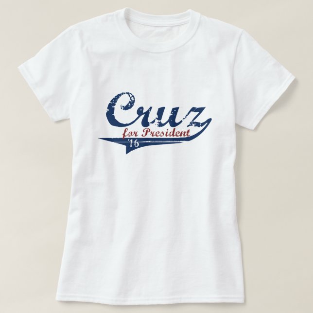 Camiseta Ted Cruz Presidente 2016 Swash (Frente do Design)