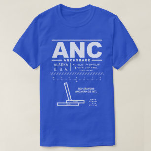 Camiseta Ted Stevens Anchorage Aeroporto Intel ANC T-Shirt