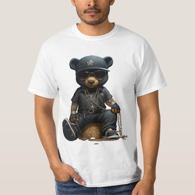 Camiseta Teddy bear gangster (Frente)