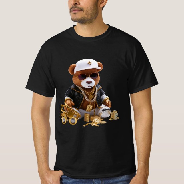 Camiseta Teddy bear gangster (Frente)