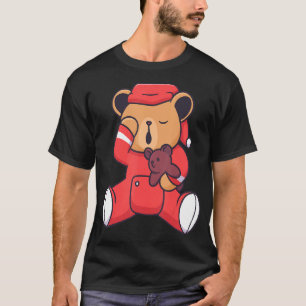 Camiseta Teddy Bear Pajamas Bear Pajamas Nightdress