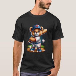 Camiseta Teddy Bear Porto Rico Flag Baseball Boricua Puert