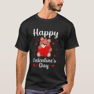 Camiseta Teddy Bear Segurando Diversão De Feliz dia de os n