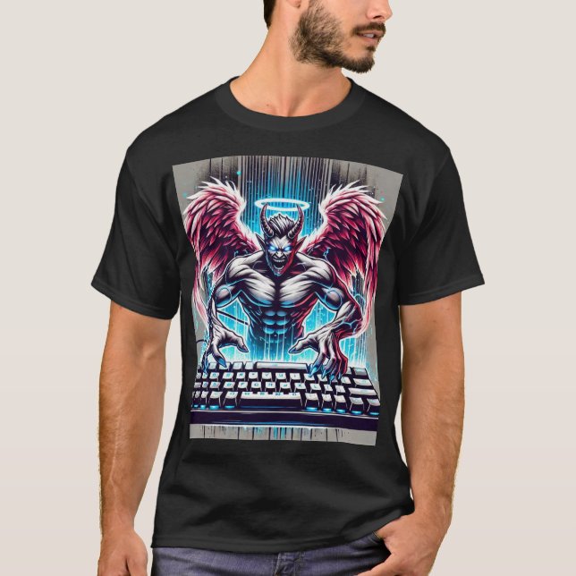 Camiseta Tee Anjo do Diabo da Fúria Competitiva (Frente)