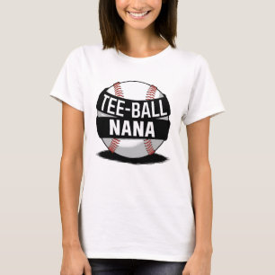 Camiseta Tee-Ball Nana Engraçado Vovó Teeball