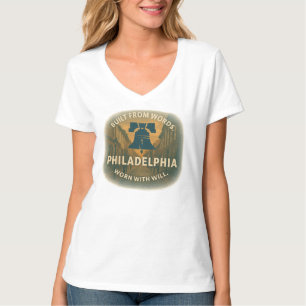 Camiseta Tee Básico do Pescoço V   Philly Power do dia a di