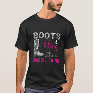 Camiseta Tee Boots & Bling É uma Garota de Vaca H