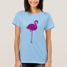 Tee Burnout de Mulheres Flamingo, Rosa-Quente
