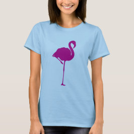 Camiseta Tee Burnout de Mulheres Flamingo, Rosa-Quente