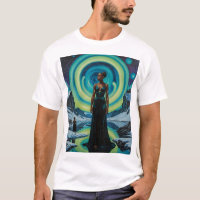Tee Célestial de Deusa Cósmica de Sonho