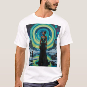 Camiseta Tee Célestial de Deusa Cósmica de Sonho