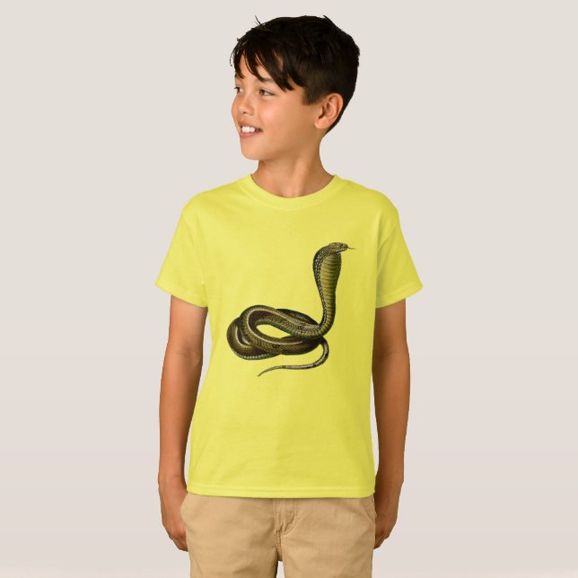Camiseta Tee Cobra Egípcia para Jovens Cobra amantes (Frente Completa)