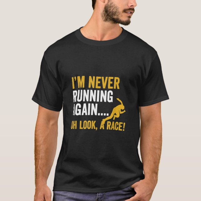 Camiseta Tee da Cotação Irônica para T-Shirt Race Runner (Frente)