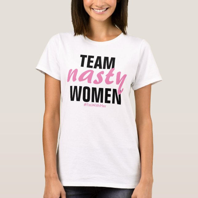 Camiseta Tee da "Equipe Nasona Mulheres" (Frente)