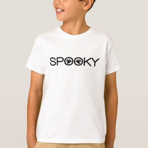 Camiseta Tee da Garota de Halloween Spooky Typografia