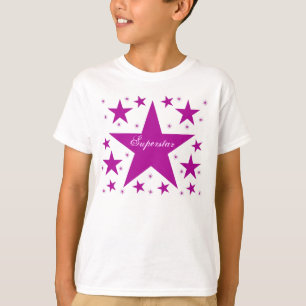 Camiseta Tee da Garota Estrelada, Roxo