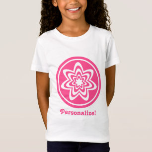 Camiseta Tee da Garota Explosiva Floral, Rosa