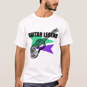 Camiseta Tee da Ilustração da Legenda do Violão Retro Vinta