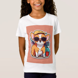 Camiseta Tee da Menina com Imagem Encantadora