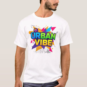 Camiseta Tee da Tipografia Trendy Abstrato Estilo Urbano