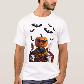 Camiseta Tee das Bruxas - Design de Abóbora Real