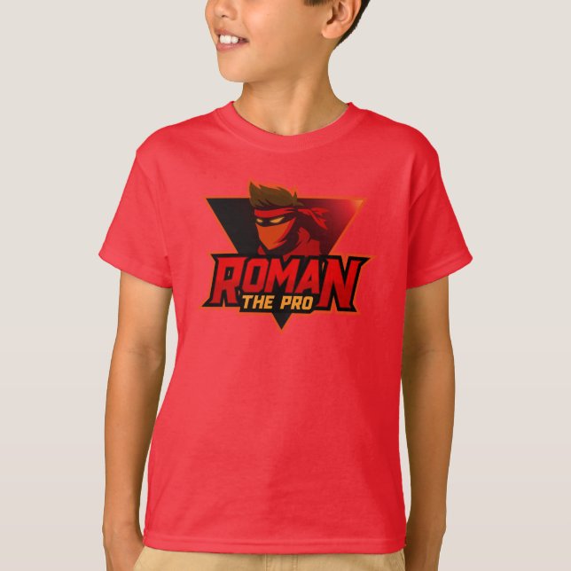 Camiseta Tee das Crianças RomanThePro (Frente)