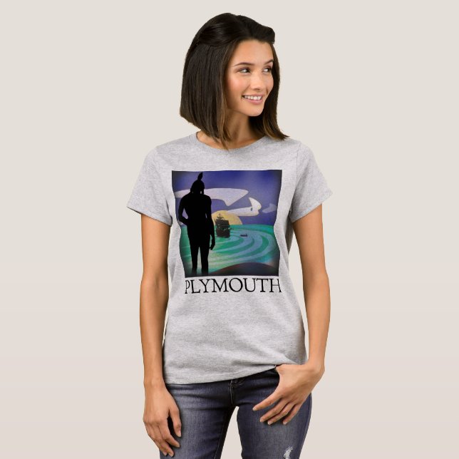 Camiseta Tee das Damas do Gaze de Plymouth Massasoit (Frente Completa)