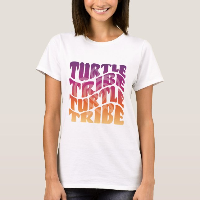 Camiseta Tee das mulheres em onda (Frente)