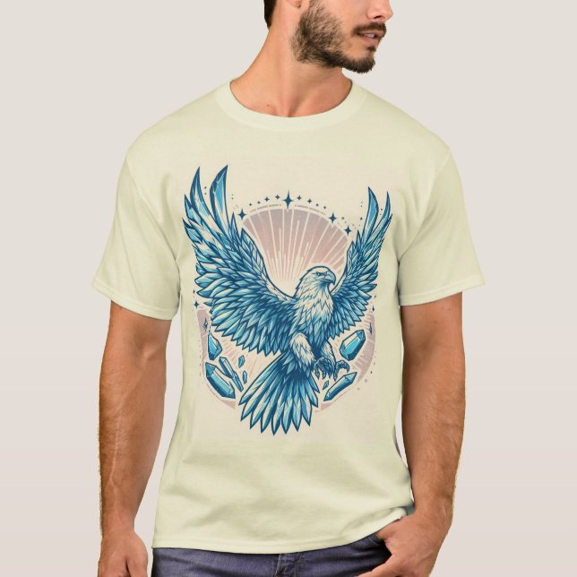 Camiseta Tee de Águia de Transformação de Cristal (Frente)