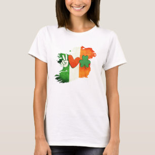 Camiseta Tee De Amor Pela Paz Irlandesa, Ruas Retro.
