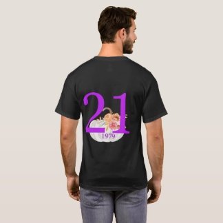 Camiseta Tee de Aniversário Personalizado (Preto)