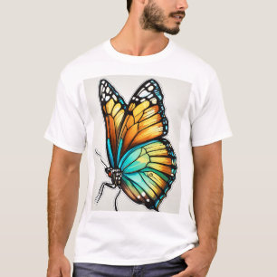 Camiseta Tee de Arte da Borboleta Vibrante - Abraça o Colo 