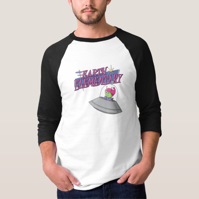 Camiseta Tee de Baseball Elementar da Terra (Frente)