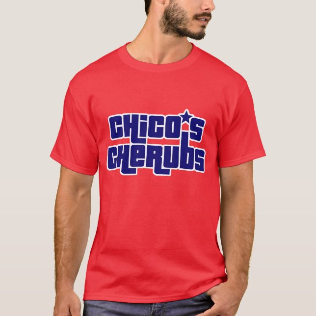 Camiseta Tee de Cherubs do Chico Vermelho e Azul (Frente)