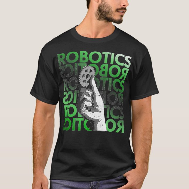 Camiseta Tee de Ciência Aplicada do Engenheiro de Robótica  (Frente)