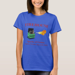 Camiseta Tee de Cor de Fogo Mesteira das Mulheres