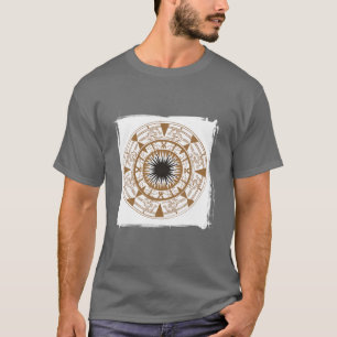 Camiseta Tee de Decoração da Linha do Tambor de Dongshan do