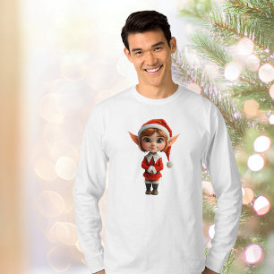 Camiseta Tee de Elf de Natal Perky Girl