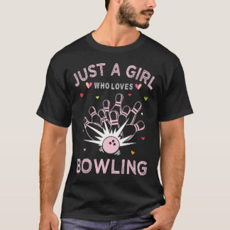 Camiseta Tee De Esporte Da boliche Para Mulheres Apenas Uma
