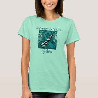Camiseta Tee de fita "Cystitis Zebra Intersticial" - Teal