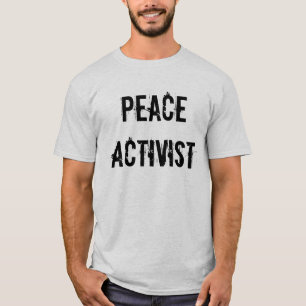 Camiseta Tee de Homens Ativistas da Paz