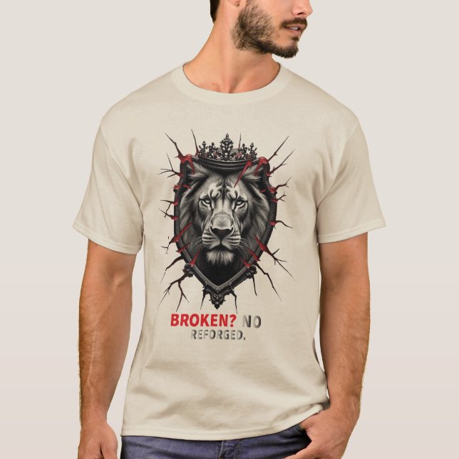 Camiseta Tee De Leão Crowado De Refluxo - Símbolos Espelhos (Frente)