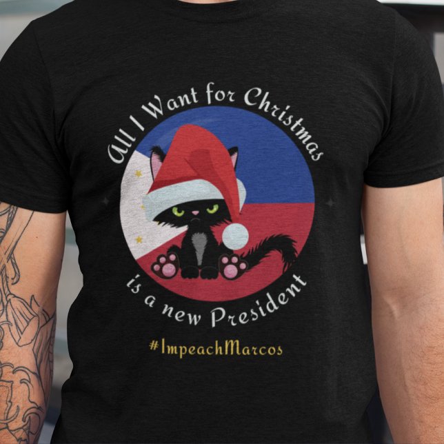 Camiseta Tee de Natal para impeachment de Marcos, protesto  (Criador carregado)