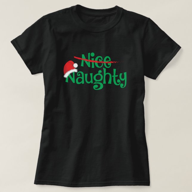 Camiseta Tee de Natal travesso (Frente do Design)