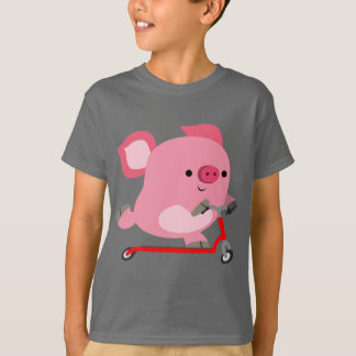 Camiseta Tee De Patinetes De Cartoon De Garrafas