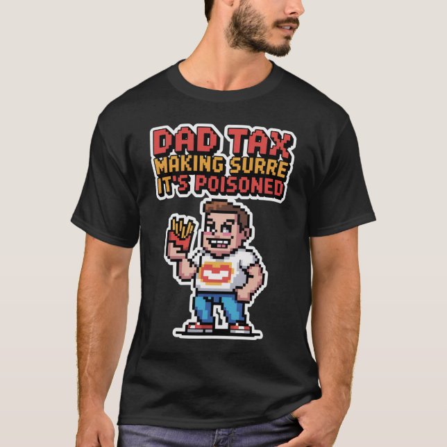 Camiseta Tee de Pixel de Imposto do pai - Unidade de Inspeç (Frente)