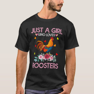 Camiseta Tee De Rooster Para Mulheres Crianças Apenas Uma M